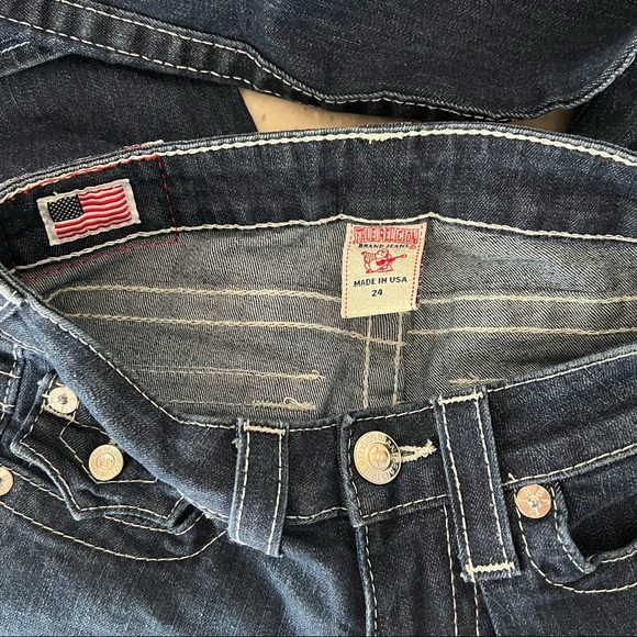 TRUE RELIGION BILLY Jeans Dark Wash Sz 24 - Picture 5 of 8